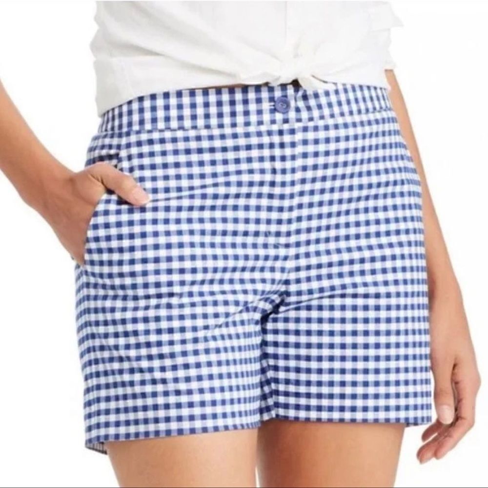J. McLaughlin royal blue gingham shorts
